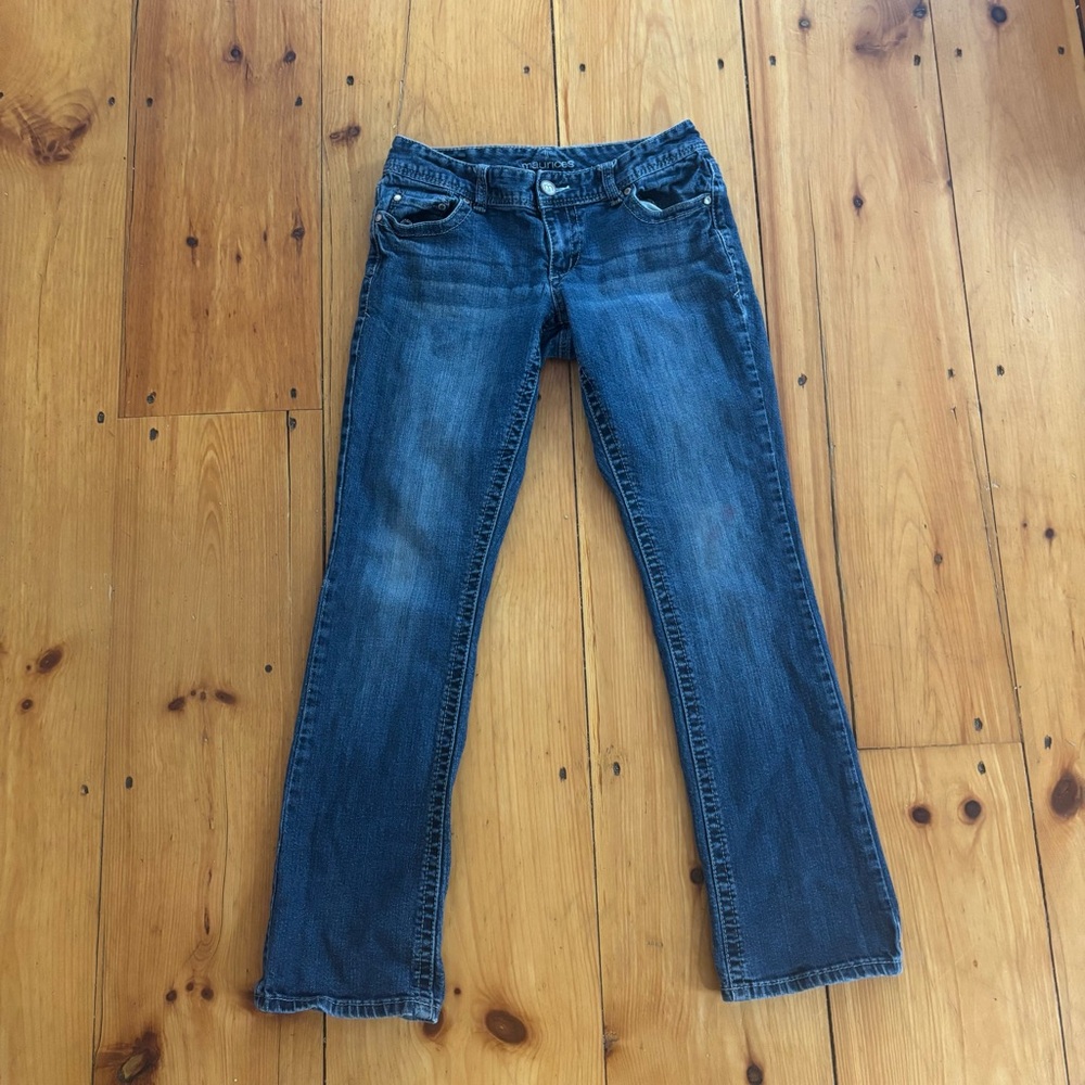 Maurices Y2K Low Rise Bootcut Jeans Size 5/6 Medium Wash Stretch Denim
